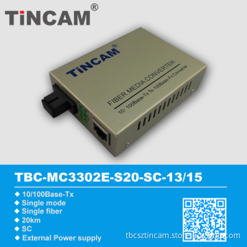 LAN Via Fiber Media Converter